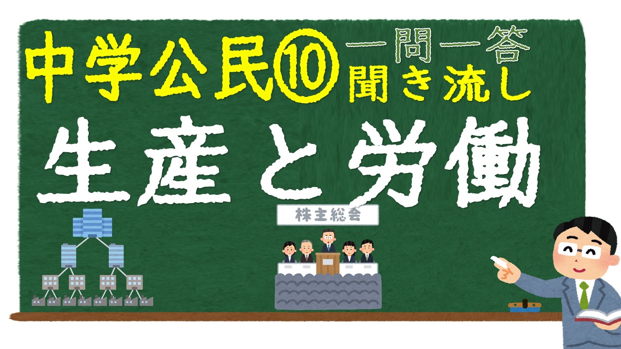 中学公民　一問一答　生産と労働